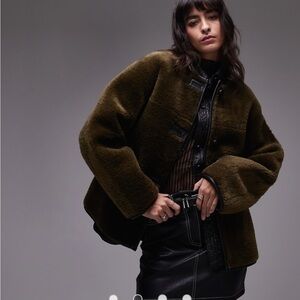 Mango Faux Shearling Jacket